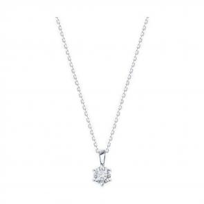 Колье из белого золота Diamant с бриллиантом 52-270-01856-1 фото