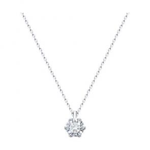 Колье из белого золота Diamant с рубином и бриллиантом выращенным 52-270-02378-1 фото