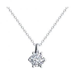 Колье из белого золота Diamant с рубином и бриллиантом выращенным 52-270-02401-1 фото