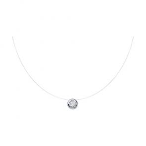 Колье на леске Diamant с бриллиантом выращенным и рубином 52-270-02490-1 фото
