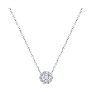 Колье из белого золота Diamant с рубином и бриллиантом выращенным 52-270-02501-1 фото
