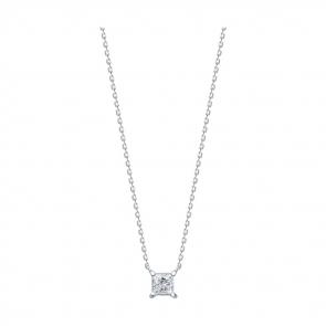 Колье из белого золота Diamant с рубином и бриллиантом выращенным 52-270-02570-1 фото
