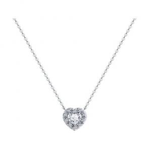 Колье из белого золота Diamant с рубином и бриллиантом выращенным 52-270-02578-1 фото