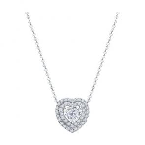 Колье из белого золота Diamant с рубином и бриллиантом выращенным 52-270-02617-1 фото