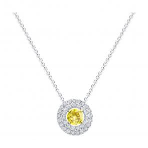 Колье из белого золота Diamant с рубином и бриллиантом выращенным 52-270-02647-1 фото