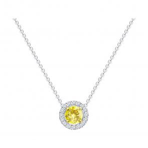 Колье из белого золота Diamant с рубином и бриллиантом выращенным 52-270-02649-1 фото