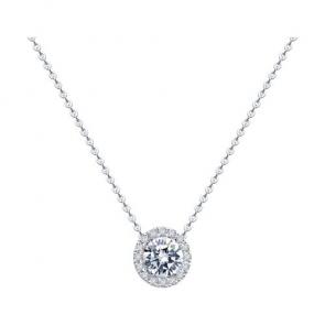 Колье из белого золота Diamant с рубином и бриллиантом выращенным 52-270-02767-1 фото