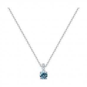 Колье из белого золота Diamant с рубином и бриллиантом выращенным 52-270-02777-1 фото