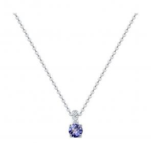 Золотое колье Diamant с бриллиантом и танзанитом 52-270-02777-2 фото