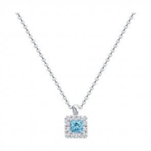 Колье из белого золота Diamant с рубином и бриллиантом выращенным 52-270-02788-1 фото