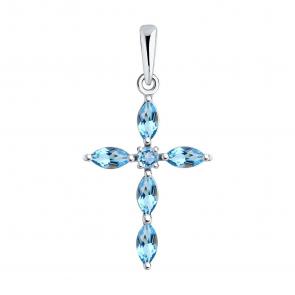 Подвеска из белого золота Diamant с топазом 52-330-02045-1 фото