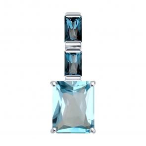 Подвеска из белого золота Diamant с топазом и Лондон топазом 52-330-02457-1 фото