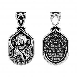 Серебряная подвеска Иконка Божией Матери Владимирская TALANT 52-76-0000-18179 фото