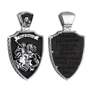 Серебряная подвеска-иконка Великомученик Георгий Победоносец TALANT с деревом Граб 52-76-00Д0-16040 фото