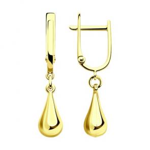 Серьги из лимонного золота Diamant 53-121-01521-1 фото