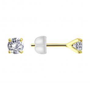 Серьги из лимонного золота Diamant с фианитом 53-122-02873-1 фото