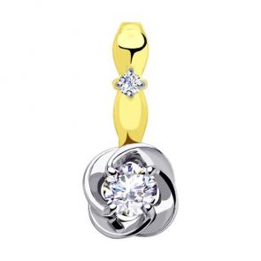 Подвеска из лимонного золота Diamant с фианитом 53-130-00209-1 фото