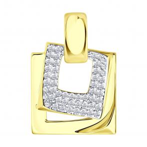 Подвеска из лимонного золота Diamant с фианитом 53-130-00906-1 фото
