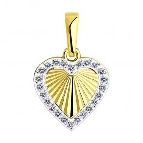 Подвеска из лимонного золота Diamant с фианитом 53-130-01078-1 фото