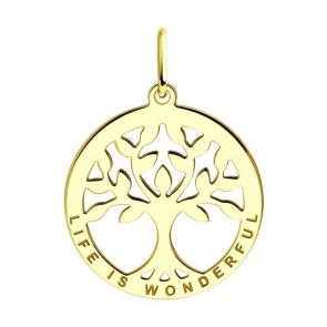 Подвеска из лимонного золота Diamant 53-130-02011-1 фото