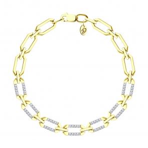 Золотой браслет SOKOLOV с фианитом 53-150-02849-1 фото