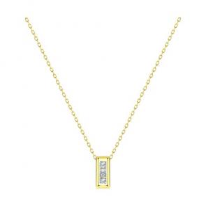 Колье из лимонного золота Diamant с фианитом 53-170-01553-1 фото