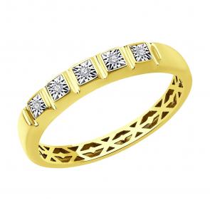 Кольцо из комбинированного золота Diamant с бриллиантом 53-210-01346-1 фото