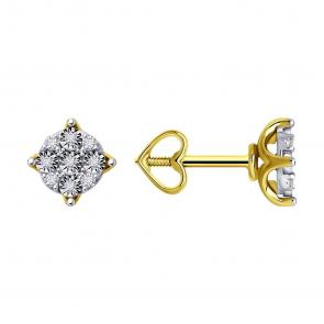 Золотые серьги SOKOLOV 53-222-01792-1 фото