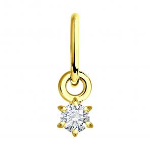 Подвеска из лимонного золота Diamant с бриллиантом 53-230-02164-1 фото