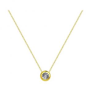 Колье из лимонного золота Diamant с бриллиантом 53-270-01074-1 фото