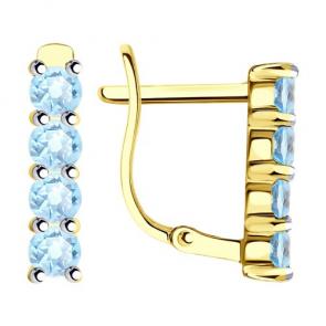 Серьги из лимонного золота Diamant с топазом 53-320-01632-1 фото