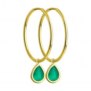 Золотые серьги SOKOLOV с агатом 53-324-02065-4 фото