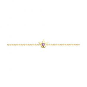 Браслет из лимонного золота Diamant с аметистом 53-350-01313-1 фото