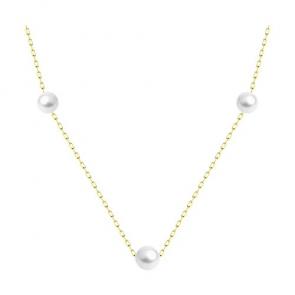 Колье из лимонного золота Diamant с жемчугом 53-370-01799-1 фото