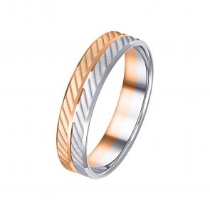 Обручальное кольцо 4 мм из комбинированного золота Primossa 530-000-765 фото