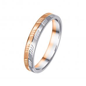 Обручальное кольцо 3 мм из комбинированного золота Primossa 530-000-769 фото