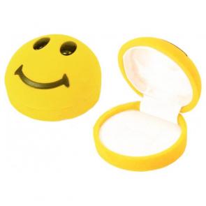 Футляр флокированный Смайлик под кольцо и серьги серия Детская 53901-ж фото