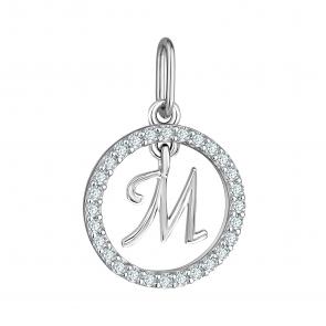 Серебряная подвеска-буква М TALANT с фианитом 54-72-0001-28854 фото