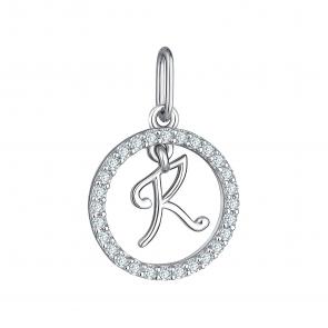Серебряная подвеска-буква К TALANT с фианитом 54-72-0001-29416 фото