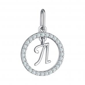 Серебряная подвеска-буква Л TALANT с фианитом 54-72-0001-29417 фото
