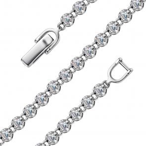 Браслет из белого золота АЛЬКОР с бриллиантом 54642-200 фото