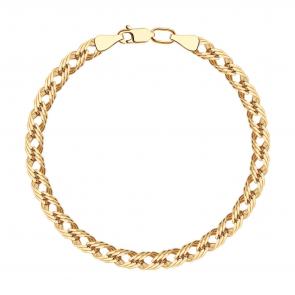 Золотой браслет плетение Тройной ромб SOKOLOV 551100602 фото