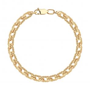 Золотой браслет плетение Тройной ромб SOKOLOV 552100702 фото