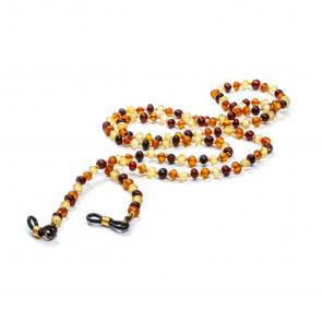 Бусы для очков Мятый шар ИП Шавкунов ИН с натуральным янтарём 5521433 фото