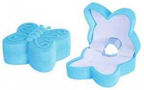 Футляр флокированный Бабочка под кольцо и серьги серия Детская 56301-г фото