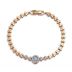 Золотой браслет АЛЬКОР с бриллиантом 56873-100 фото