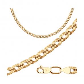 Золотая цепь плетение Тройной ромб SOKOLOV 581100602 фото