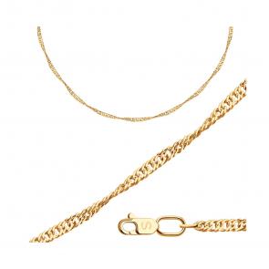 Золотая цепь плетение Сингапур SOKOLOV 582060402 фото