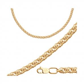 Золотая цепь плетение Тройной ромб SOKOLOV 582100402 фото