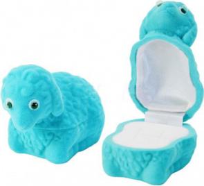 Футляр флокированный Овечка под кольцо и серьги серия Детская 59101-би фото